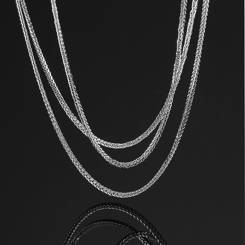 Wholesale S999 Pure Silver Material Clavicle Necklaces